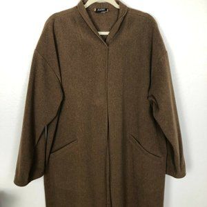 EILEEN FISHER Women's Wool Open Duster Coat size M